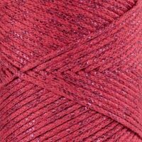 Macrame Glitter Cotton 2mm - RED with CHERRY - Slika 2